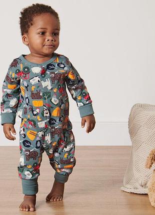 Роскошный качественный детский хлопковый комбинезон, слип от tcm tchibo чибо, нитевичка, 98-104 см