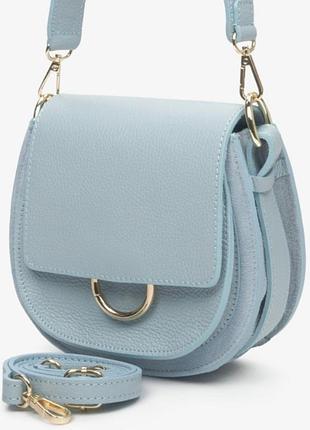 Estro голубая сумочка кожа мини