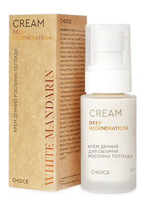 Крем дневной растительные пептиды deep regeneration white mandarin choice