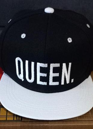 Кепка снепбек "queen." с прямым козырьком унисекс one size