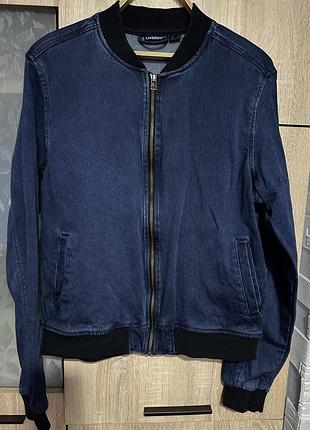 Джинсовий бомбер livergy, розмір m-l