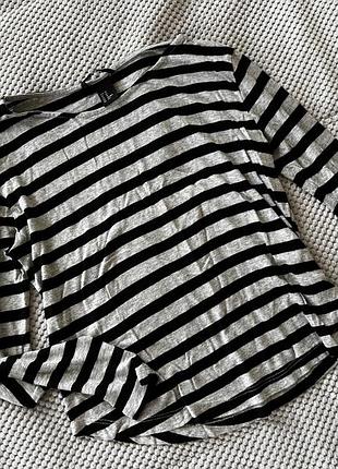 Натуральна кофтинка, лонгслів в смужку h&m