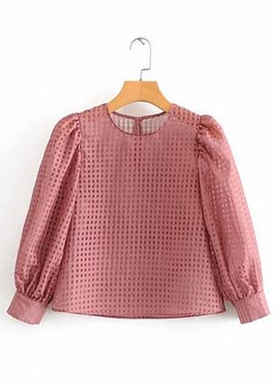 Красивая блузка кофта с акцентными рукавами от zara размера s