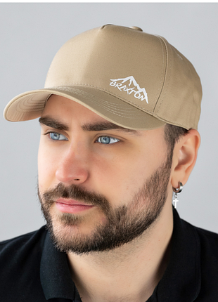 Бейсболка мужская коттоновая бежевый размер 56-59