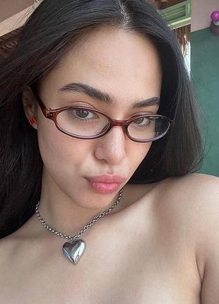 Окуляри  y2k lolita bayonetta office siren з коричневою оправою вінтаж нульові