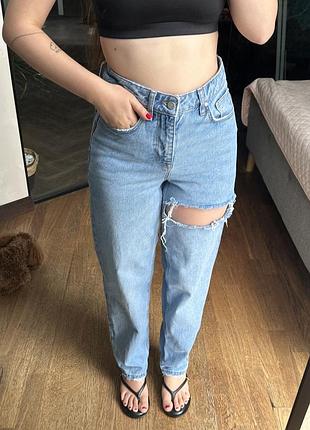 Джинсы с разрезом от asos