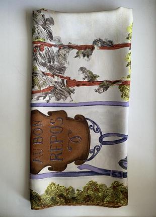 Falbru винтажный шелковый платок