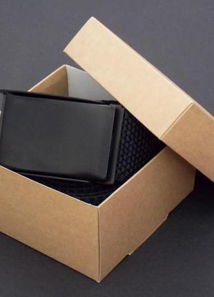 Тканевый черный ремень в подарочной упаковке