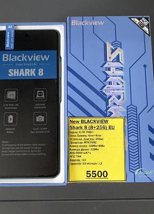 Мобільний телефон  blackview shark 8 8+256гіг 4