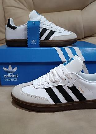 Кроссовки adidas samba  кожа!