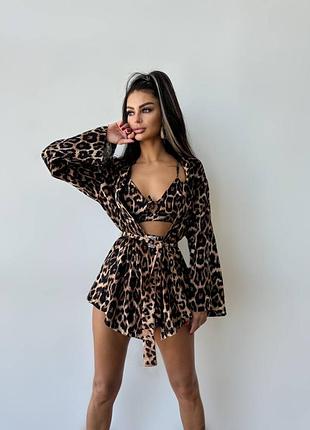 Женский домашний костюм тройка. шесть различных ярких цветов.