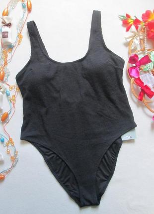 Шикарный слитный черный купальник жатка h&m 05-25🌴🌺🌴