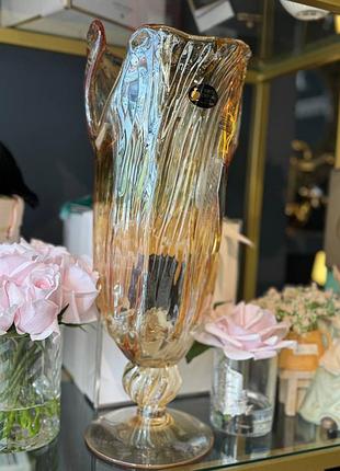 Ваза новая из муранского стекла vetro di murano, декор для дома