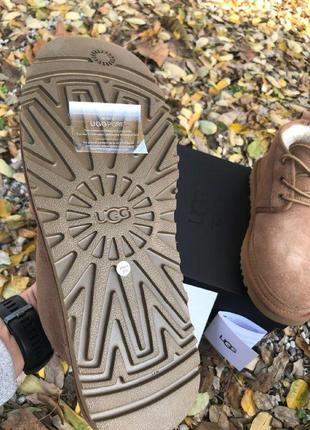 Ugg brown, уггі коричневі, з хутром3 фото