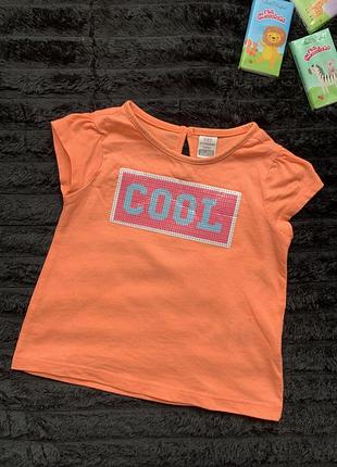 Яскрава стильна ідеальна футболка на дівчинку 1/1,5 роки