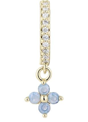 Італійська моно сережка або підвіска на браслет чи ланцюжок срібло с позолотою !