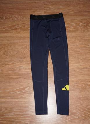 Черно-синие мужские тайтсы для бега adidas