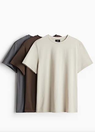 Набір базових футболок h&m regular fit  (3 шт)