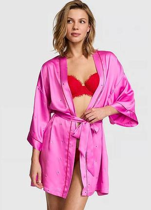 Лёгкий сатиновый халат victoria's secret