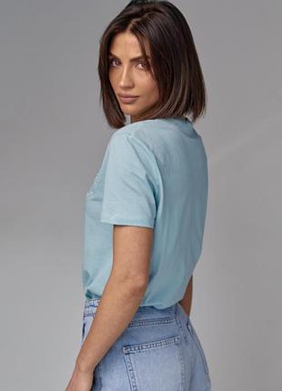 Футболка зі стразами 🩵