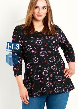 🥰 туніка в квітковий принт evans 30-32 віскоза