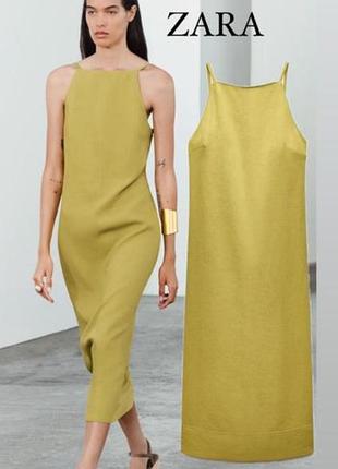 Сукня zara , тканина типу льон