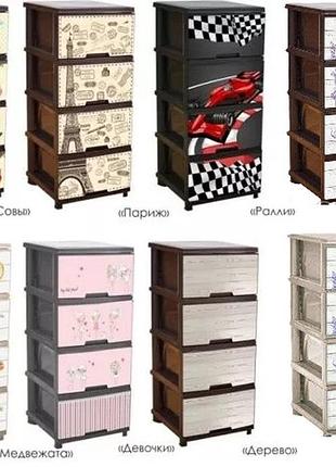 Комод алеана декор (95,5х39,5х46,5см), крем, медведи