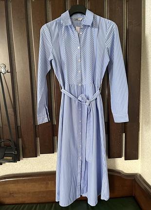 Сукня/ сорочка у смужку довжина міді