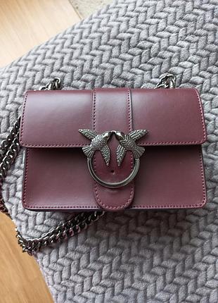Сумка кожаная кроссбоди, pinko