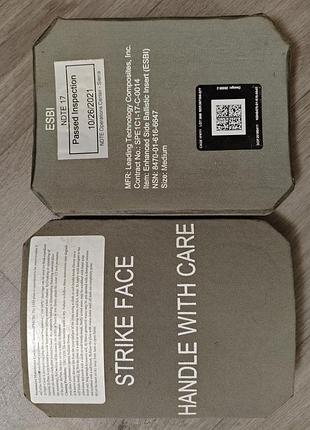 Керамические боковые бронепластины ssapi, размер: medium, 6"х8" (15х20 см) nij iv (дста 6)