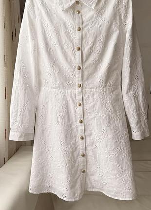 Zara платье мини хлопок прошва