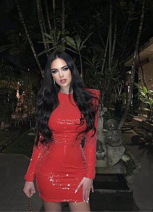 L'ange blanc сукня червона в паєтках romanova brand