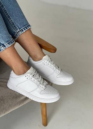 Женские белые кроссовки из натуральной кожи размеры 36–41 | новые