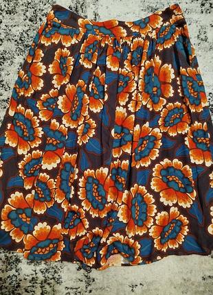 Юбка 44 цветочный принт