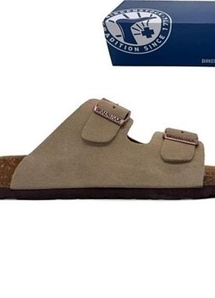 Жіночі шльопанці тапки birkenstock arizona beige