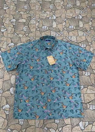 Нова чоловіча гавайка гавайська сорочка з коротким рукавом на літо