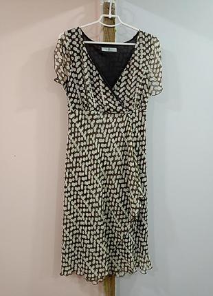 Платье шифоновое в горошек