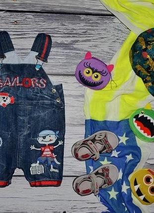 1-2 роки 86 см фірмовий натуральний джинсовий ромпер комбінезон хлопчику малюку