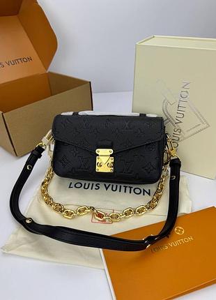 Сумка в стилі louis vuitton pochette metis black