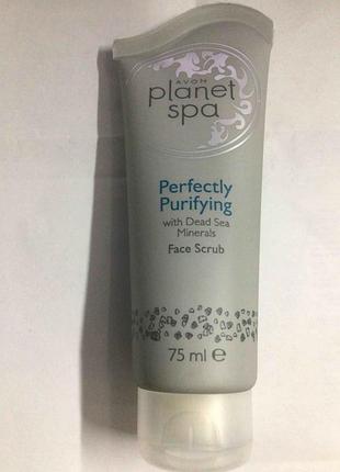 Скраб для лица  planet spa  с  минералами мёртвого моря avon (75 мл)