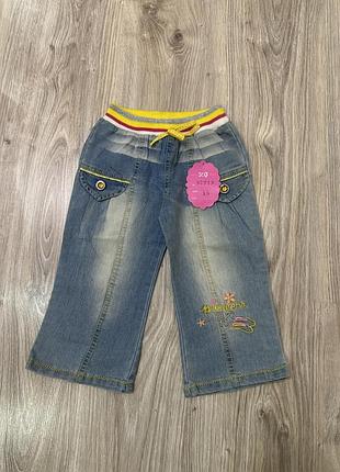 Джинсовые летние штаны для девочки