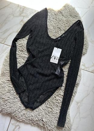 Боді-блузка zara 1198/458/800 чорна