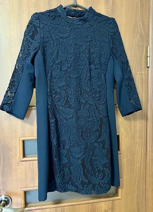 Ажурное кружевное нарядное вечернее платье h&m