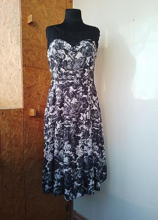 Брендовое нарядное вечернее платье миди