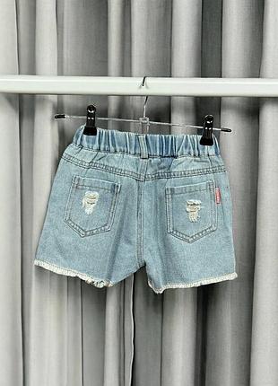 Детские джинсовые шорты на девочку 5