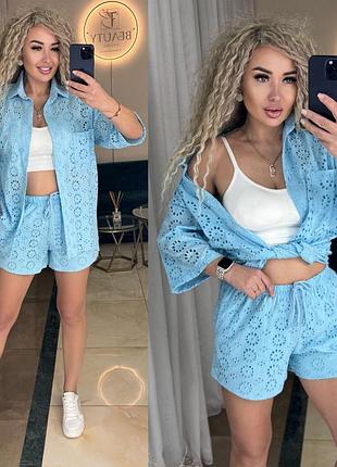 Костюм з шортами сорочка та шорти з прошви 🧨🧨🧨