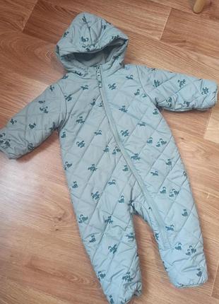Зимний комбинезон на мальчика рост 74 на 6 9 месяцев