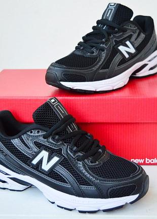 New balance 740 кроссовки кеды женские кожаные сетка легкие весенние летние черные с белым консультацией