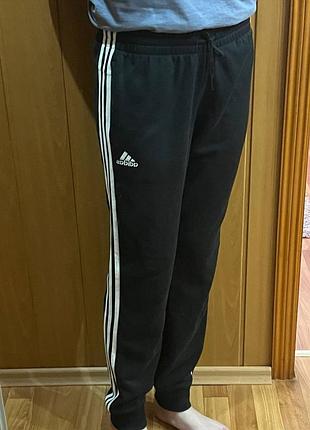 Спортивные женские брюки, оригинал бренда,, adidas, черного цвета, удобные приятные на ощупь