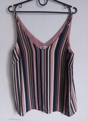 Шифоновая майка на тонких бретелях